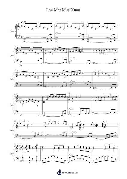 Lac Mat Mua Xuan Sheet Music by Jeff Barnel-Arr.Perglenn Polreade