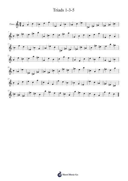 Triads 1-3-5 Sheet Music by -Arr.Wildmy