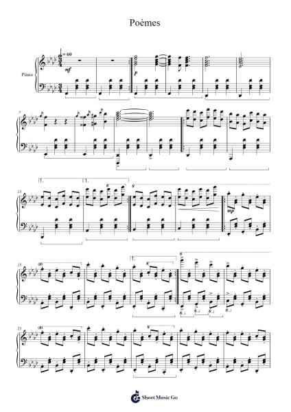 Waltz B.2 No.1 "Poèmes" Sheet Music by Garchell-Arr.Ruthfitch Jackjoy