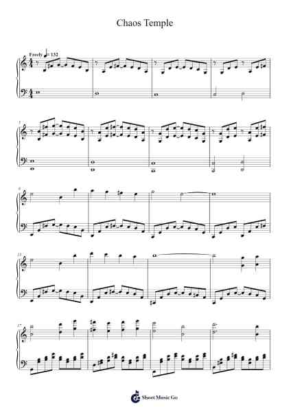 Chaos Temple Sheet Music by Nobuo Uematsu-Arr.Beautle