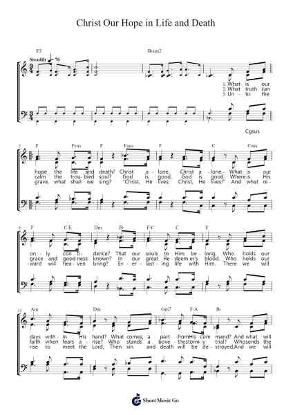 Christ Our Hope in Life and Death Sheet Music by Keith and Kristyn Getty-Arr.Evejob