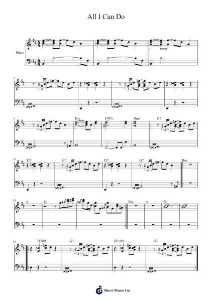 All I Can Do Sheet Music by Dialeif Galeian-Arr.Jannuel Graceche