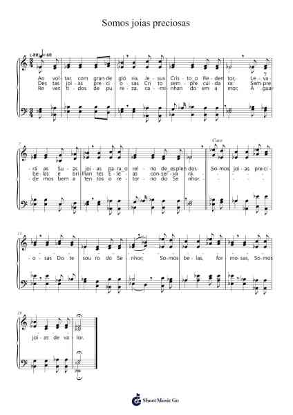 Somos joias preciosas Sheet Music by George Frederick Root-Arr.Fitchnolds Hartewy