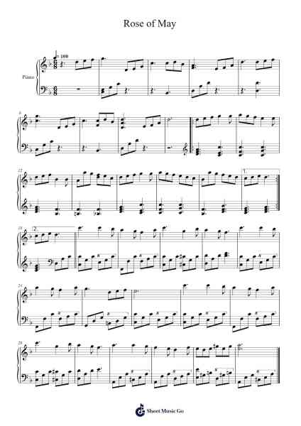 Rose of May Sheet Music by 植松伸夫-Arr.Webbkay