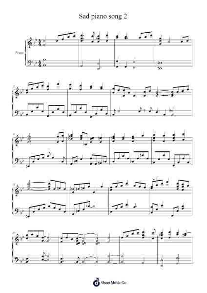 Sad piano song 2 Sheet Music by reishaw14-Arr.Mickbess