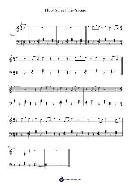 How Sweet The Sound Sheet Music by David C Robinson-Arr.Vibard Brumens