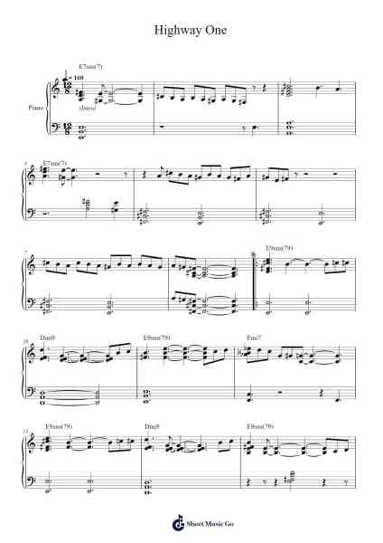 Highway One Sheet Music by Bobby Hutcherson-Arr.Saslaide Wattvic