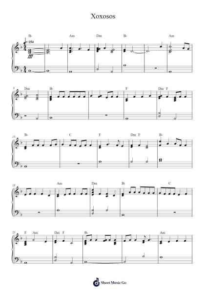 Xoxosos Sheet Music by keshi-Arr.Blybohm