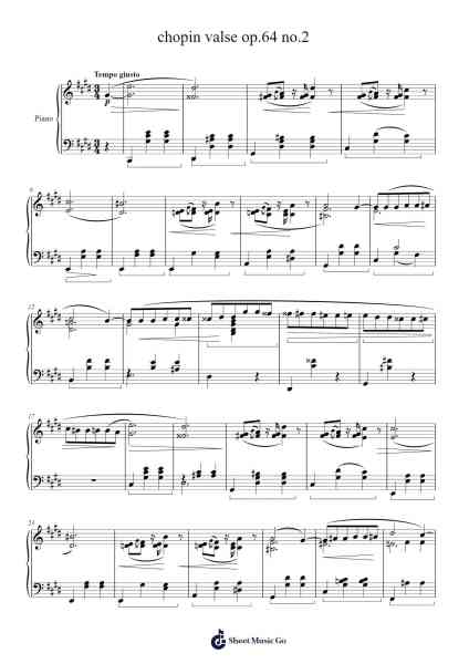 chopin valse op.64 no.2 Sheet Music by Frédéric François Chopin-Arr.Virwey Bloornid
