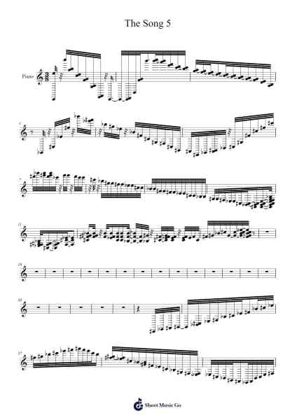 The Song 5 Sheet Music by Shanett Bowtosh-Arr.Sanhan Eipscius