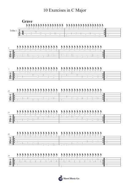 10 Exercises in C Major Sheet Music by Misc-Arr.Clepert