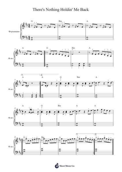 There's Nothing Holdin' Me Back Sheet Music by Shawn Mendes-Arr.Davexy Tykins