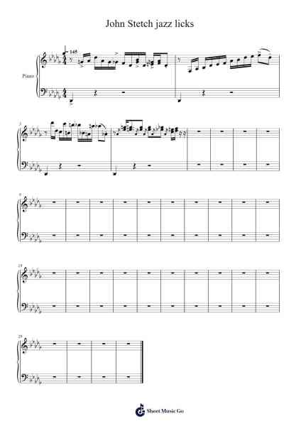 John Stetch jazz licks 악보 undefined - 편곡 Yetbur Jacmill