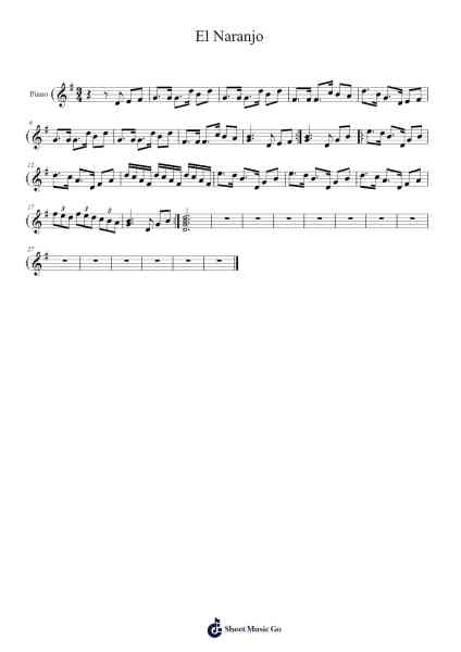 El Naranjo Sheet Music by Antonia Tangum-Arr.Watblack Jackcoln