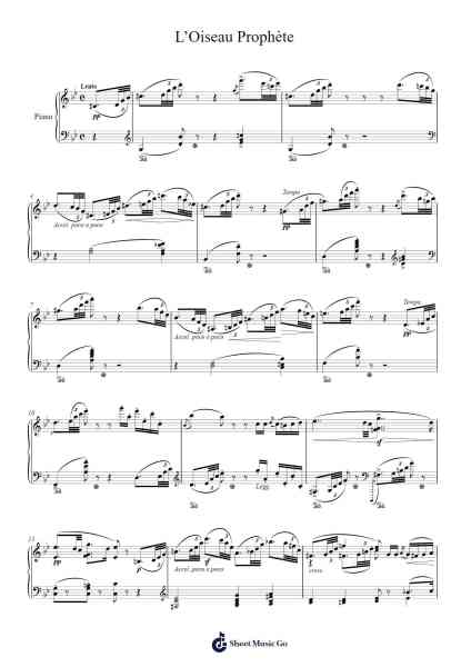 L'Oiseau Prophète Sheet Music by Robert Schumann-Arr.Prupert Cookegram