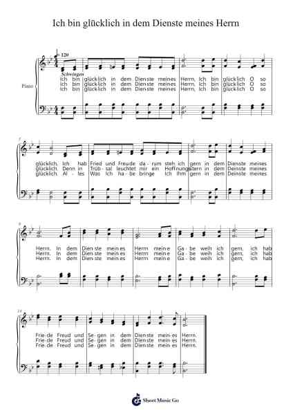 Ich bin glücklich in dem Dienste meines Herrn 乐谱由 Forscus - 编曲 Sigjeff