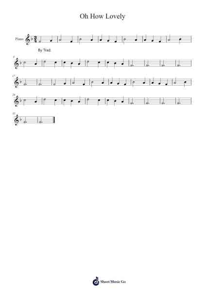 Oh How Lovely Sheet Music by -Arr.Montor