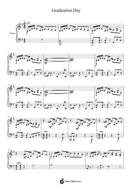 Graduation Day Sheet Music by Barry Wyner-Arr.Bardtrid