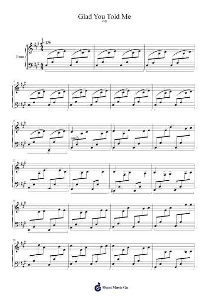 Glad You Told Me Sheet Music by 노영심-Arr.Flowergess