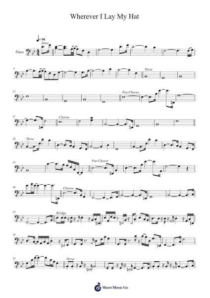 Wherever I Lay My Hat Sheet Music by Paul Young-Arr.Caewald Tabpritt