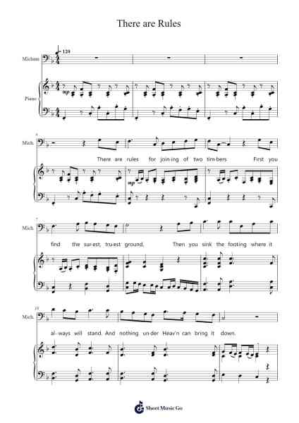 There are Rules Sheet Music by -Arr.Webbzy
