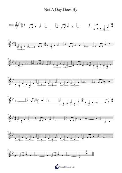 Not A Day Goes By Sheet Music by Stephen Sondheim-Arr.Yesea