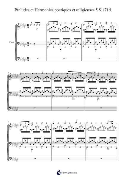 Preludes et Harmonies poetiques et religieuses S. 171d, No. 5 Sheet Music by Franz Liszt-Arr.Trismark