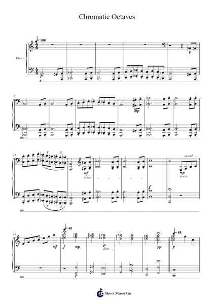 Chromatic Octaves Sheet Music by Louismay Thajudd-Arr.Lupeg