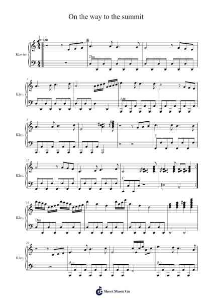 On the way to the summit Sheet Music by Stefan Niederlaender-Arr.Yorktie Phisopp