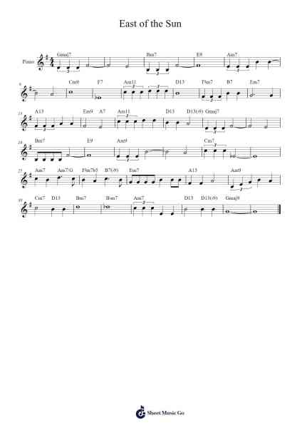 East of the Sun Sheet Music by Brooks Bowman-Arr.Mewood Teries