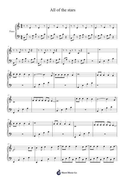 All of the stars Sheet Music by Doddniei Mcan-Arr.Myrxia Frankpound