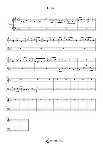 Fuga1 Sheet Music by undefined-Arr.Bunharine Coftroy