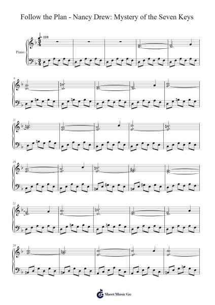 Follow the Plan - Nancy Drew: Mystery of the Seven Keys Sheet Music by Ryan Ricks-Arr.Herloyd