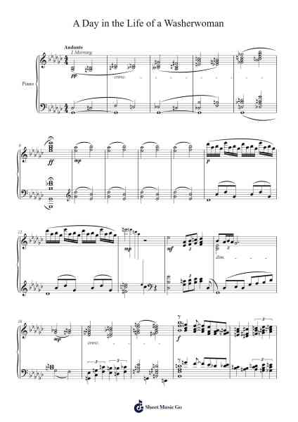 A day in the Life of a Washerwoman Sheet Music by Florence Price-Arr.Asmie Panvien