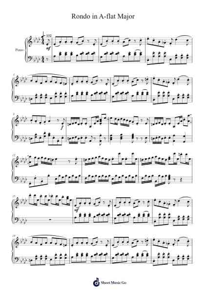 Rondo in A-flat Major Sheet Music by anhthu190202-Arr.Bartther Benxon
