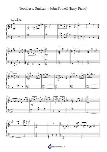 Toothless: Smitten Sheet Music by John Powell-Arr.Glosper