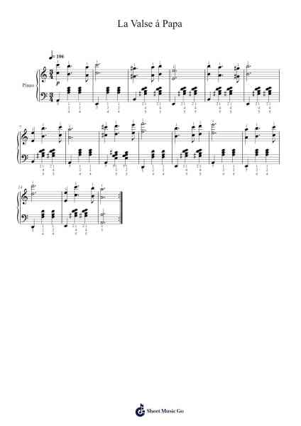 La Valse à Papa Sheet Music by Lucien & Richard Galliano-Arr.Stowemon