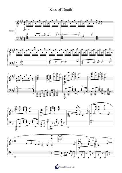 Kiss of Death Sheet Music by Mika Nakashima-Arr.Gedodd
