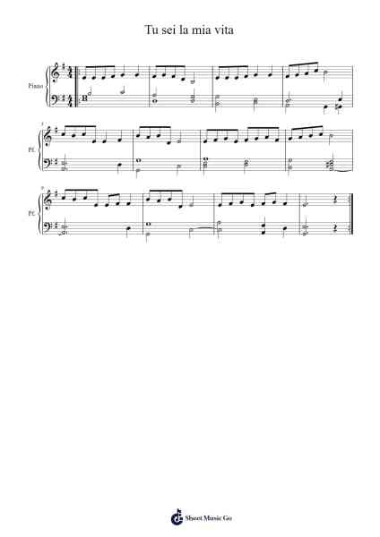 Tu sei la mia vita Sheet Music by Pierangelo Sequeri-Arr.Leethey Yvetteroll