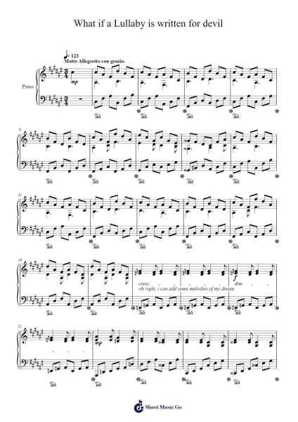 What if a Lullaby is written for devil Sheet Music by m-11166492-Arr.Hosy