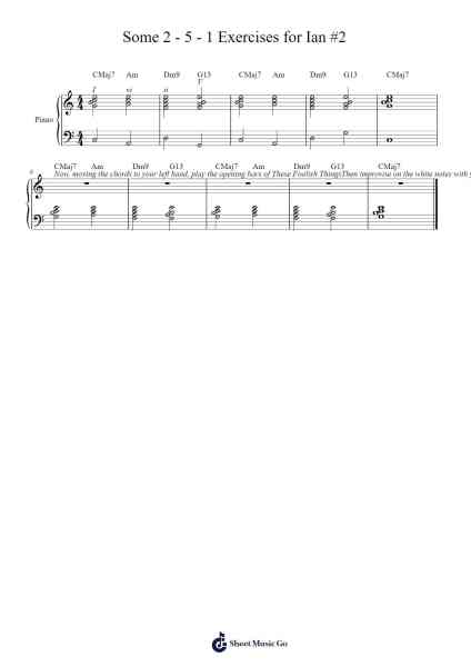 Some 2 - 5 - 1 Exercises for Ian #2 Sheet Music by Digby The Pianoman-Arr.Hosy