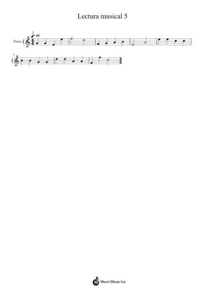 Lectura musical 5 Sheet Music by Claudia Quiroga-Arr.Sigwy Lorxine