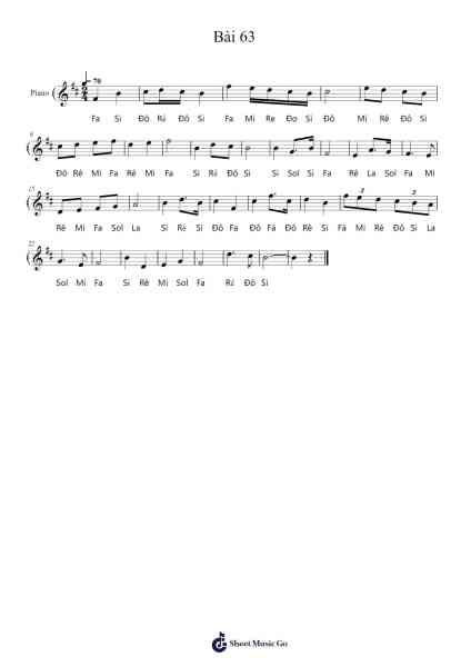 Bài 63 Sheet Music by xxjosterm98-Arr.Dierclaude Hedwill