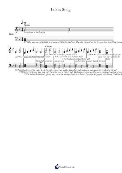 Loki's Song Sheet Music by Mikel the Ram-Arr.Warges Morestone