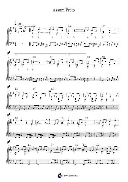 Assum Preto Sheet Music by Luiz Gonzaga/Humberto Teixeira-Arr.Greengrant Darvice