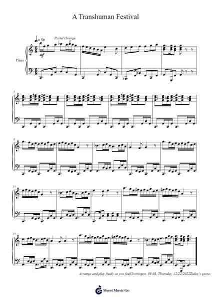 A Transhuman Festival Sheet Music by Toursbur-Arr.Stowemon