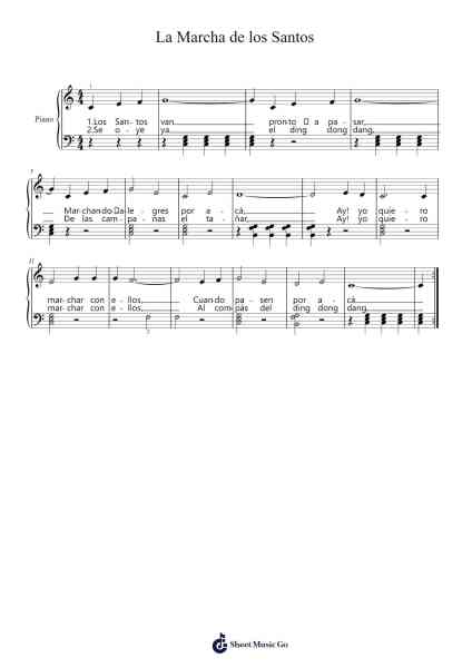 La Marcha de los Santos Sheet Music by Traditional-Arr.Blycarr