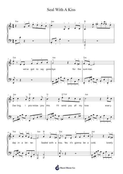 Seal With A Kiss 樂譜由 Gary Geld/Peter Udell - 編曲 Freeclife