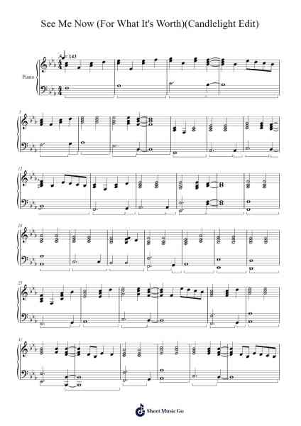 See Me Now (For What It's Worth)(Candlelight Edit) Sheet Music by Mark With a K-Arr.Shedave Dwightrene