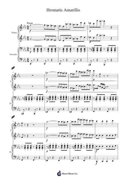 Chromatic Amarillis Sheet Music by vladimirshilkrot-Arr.Lespenn